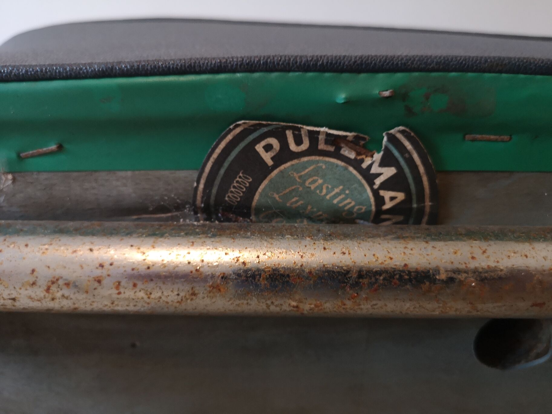 Industrial PULLMAN chair 60 sad vintage blue