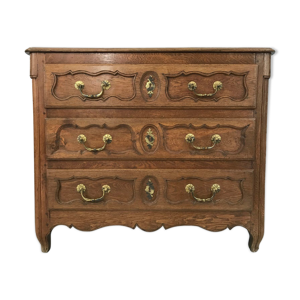 Commode Louis XV en chêne clair