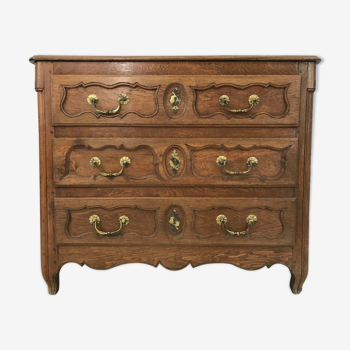 Louis XV chest of drawers in light oak 18th century