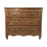 Commode Louis XV en chêne clair 18ème siècle