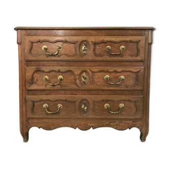 Louis XV chest of drawers in light oak 18th century