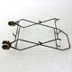 Mid-century modern foldable serving trolley with teak trays