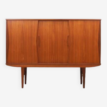 Buffet haut en teck, design danois, années 1960, production : Danemark