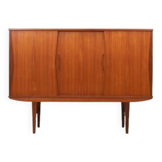 Buffet haut en teck, design danois, années 1960, production : Danemark