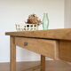 Old farmhouse table in solid oak with a drawer.