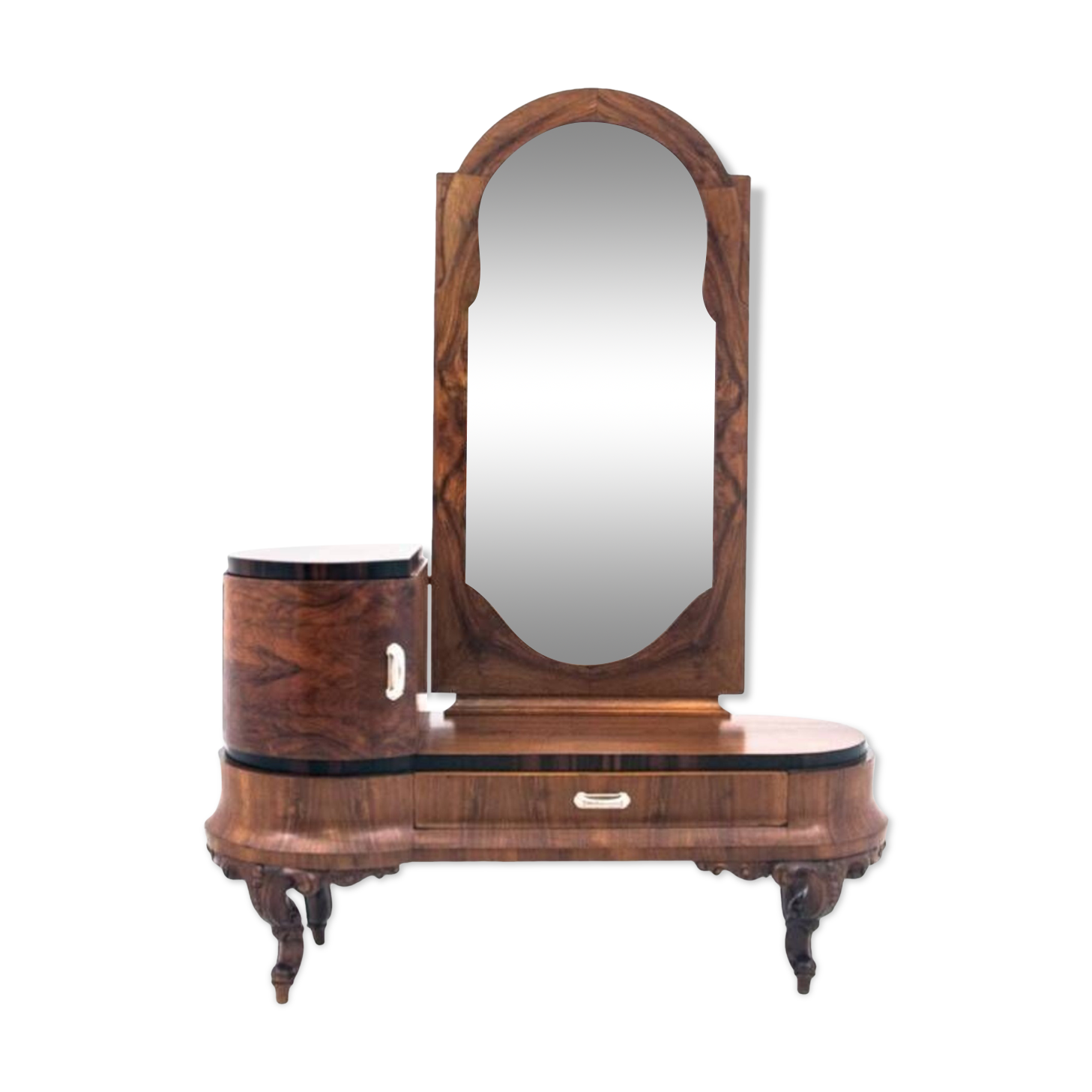 Coiffeuse - Miroir tremo Art Déco, Italie, années 1920. Après rénovation.