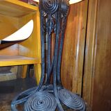 Large table lamp 73 cm, wrought iron and glass in Art Deco style