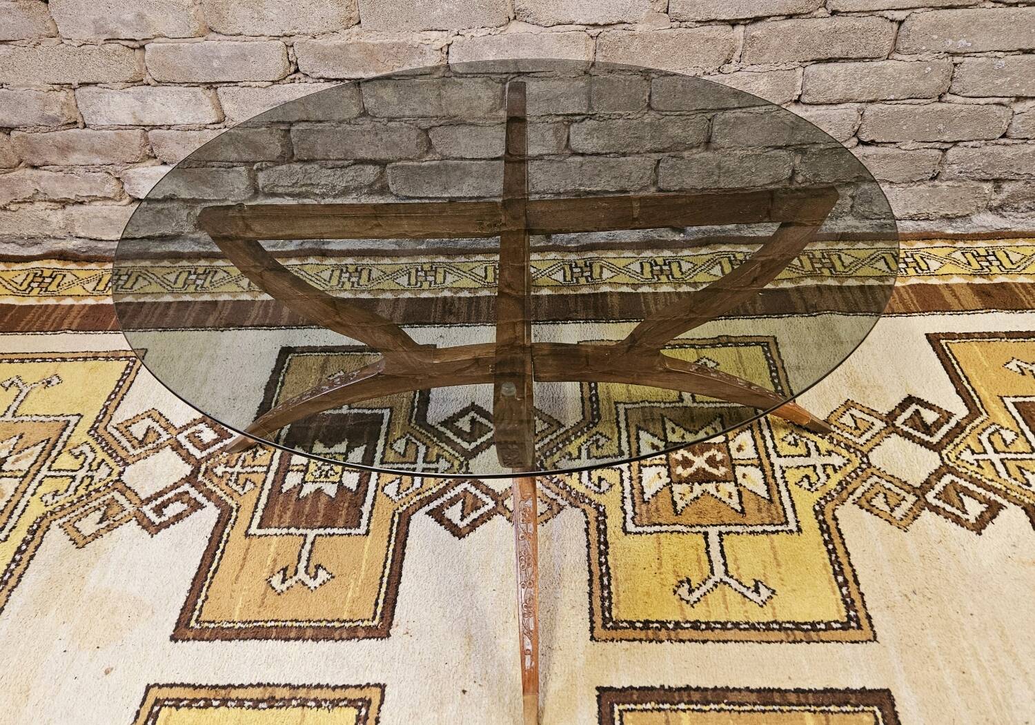 Vintage 1960s spider leg coffee table