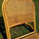 Chaise pliante en rotin
