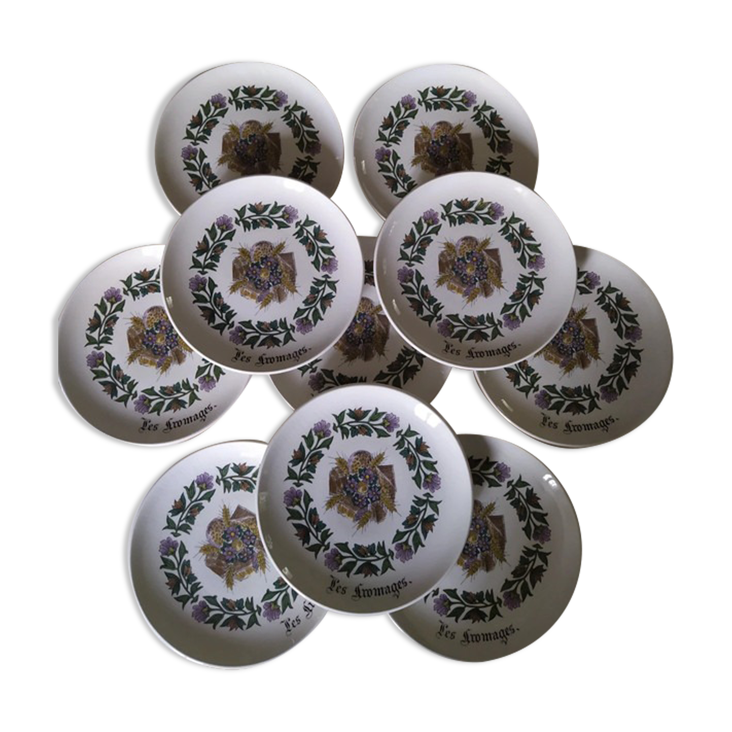 10 Gien cheese plates