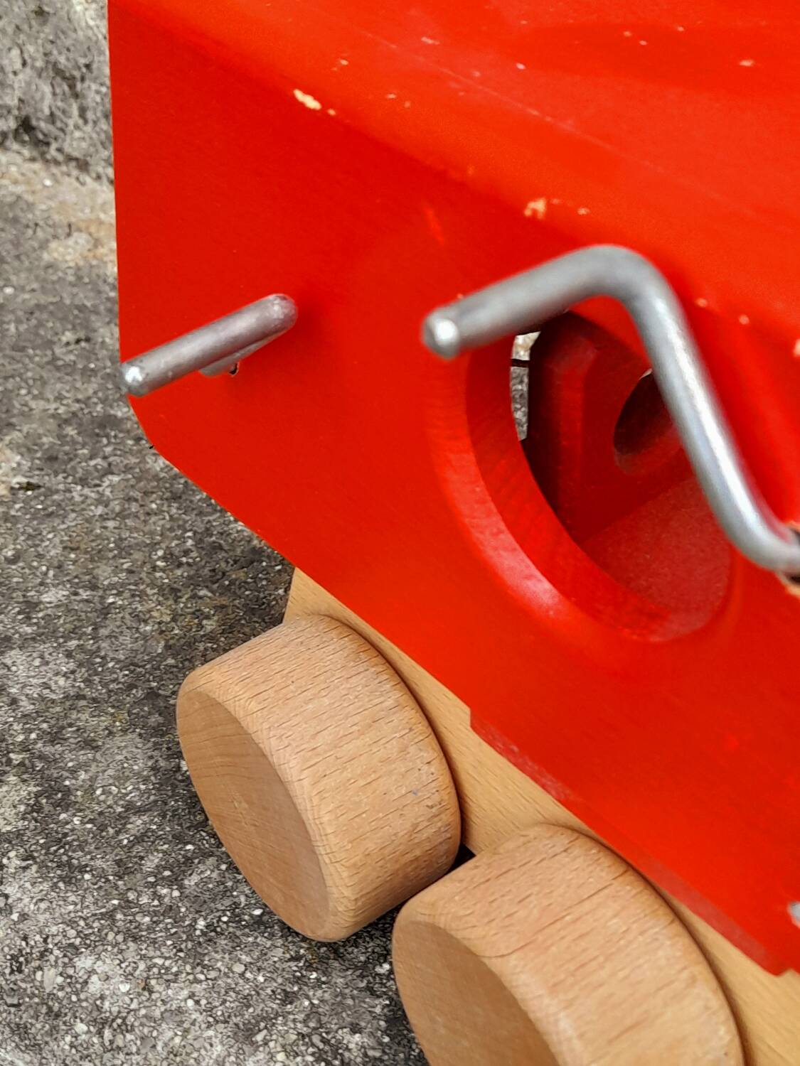 Wooden digger crane toy