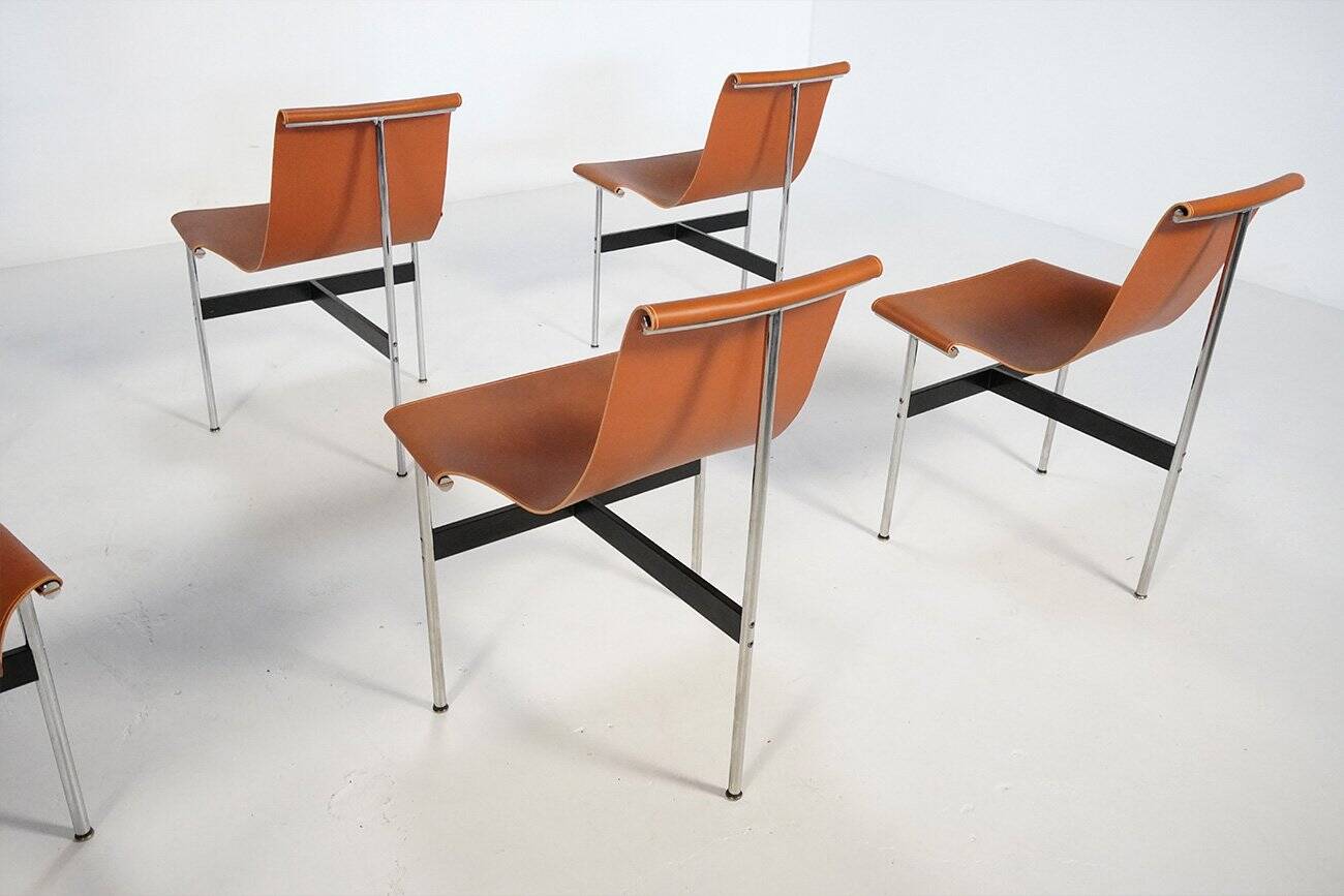 Vintage Italian T-Chairs from ICF De Padova, 1960s, Set of 6