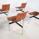 Vintage Italian T-Chairs from ICF De Padova, 1960s, Set of 6