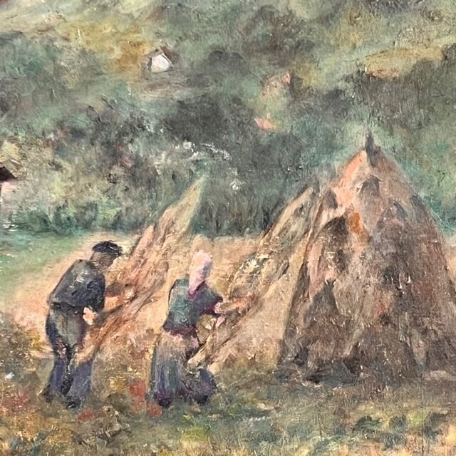 Oil on canvas Basque landscape