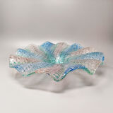 Pink and Green Centerpiece in Murano Glass by Linea Arte Murano 1960