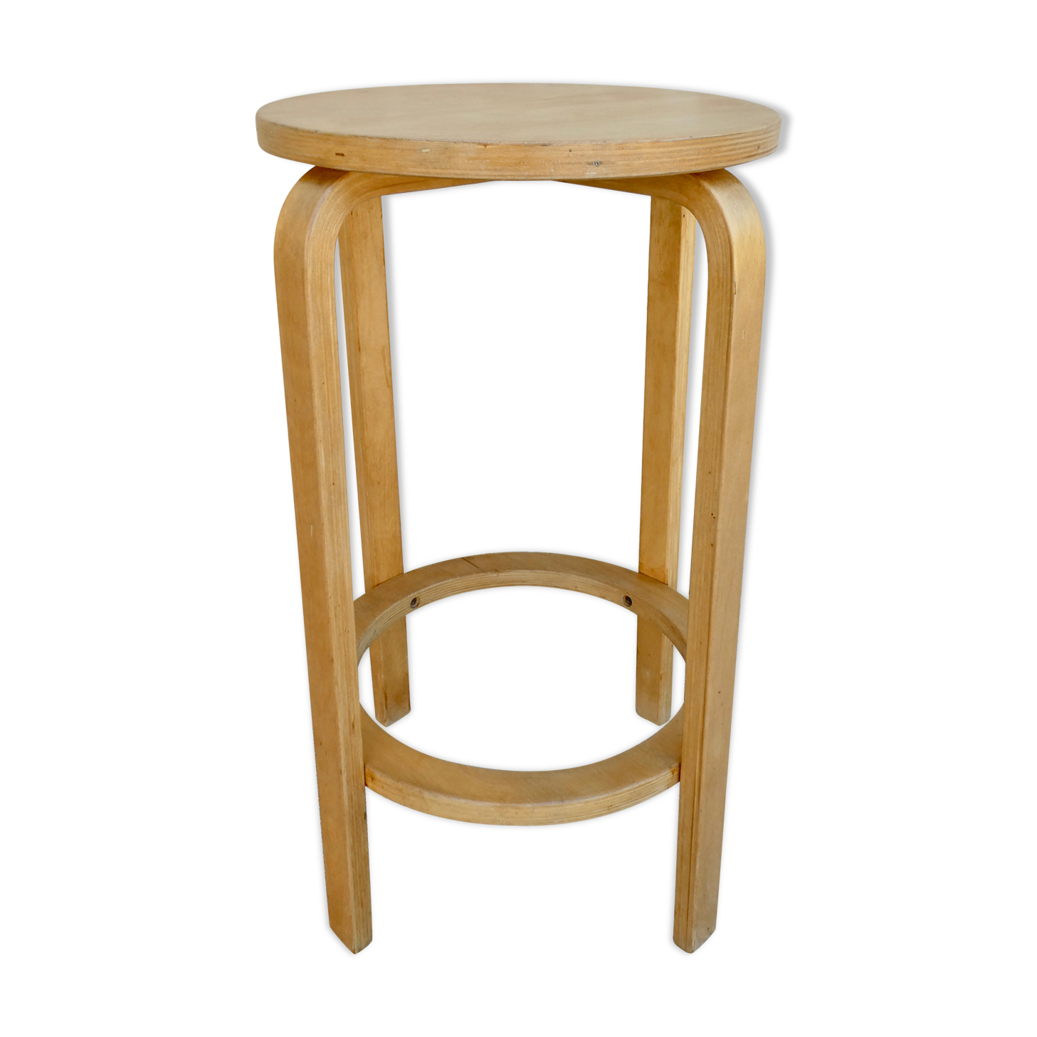 High wooden tabouret
