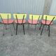 4 chaises formica vintage