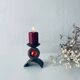 Monastic iron candle holder signed Taizé