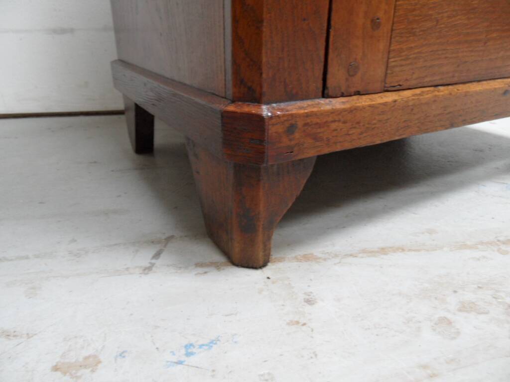 Antique oak one door cabinet
