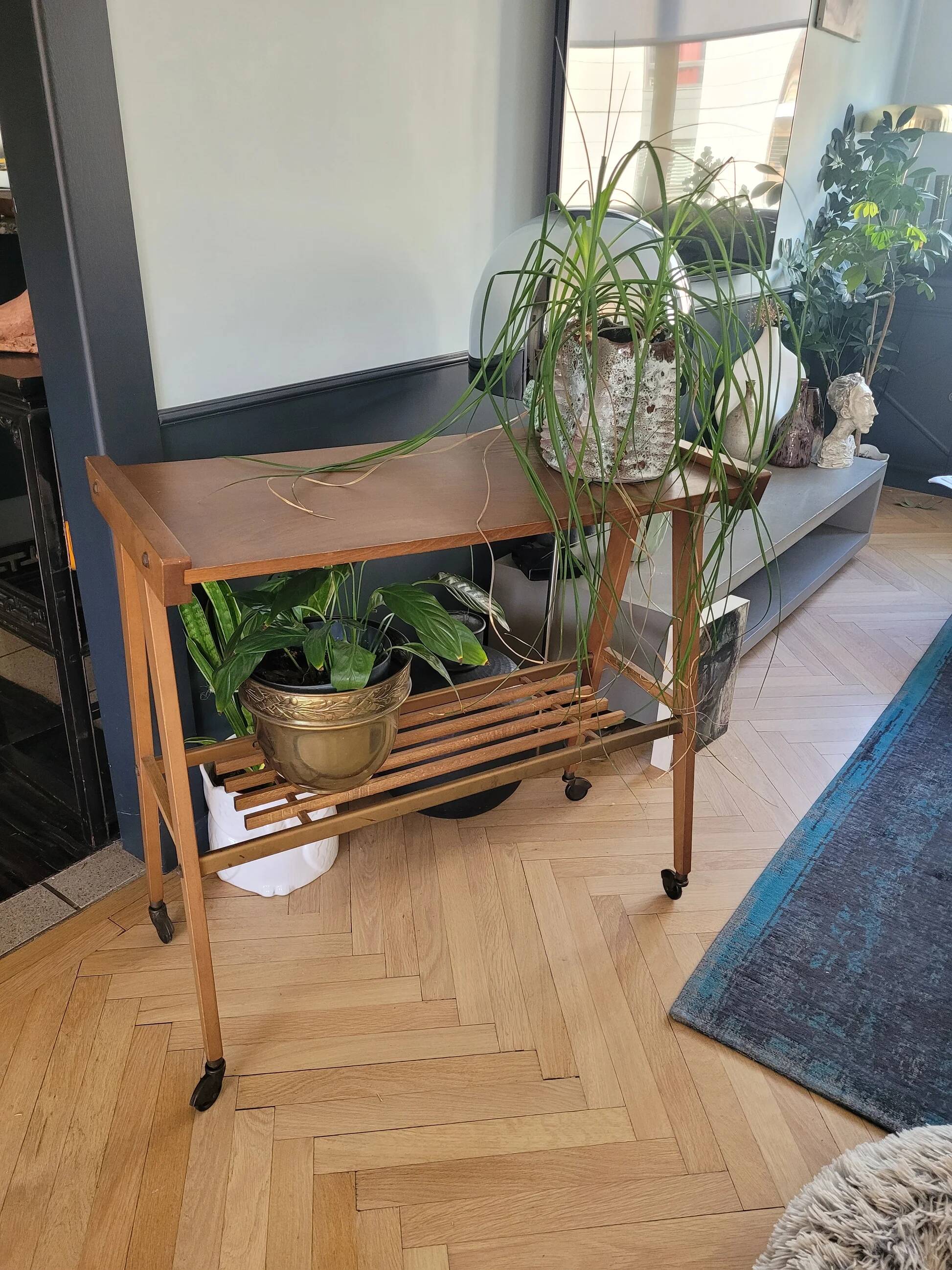 Ciatti wooden trolley on wheels