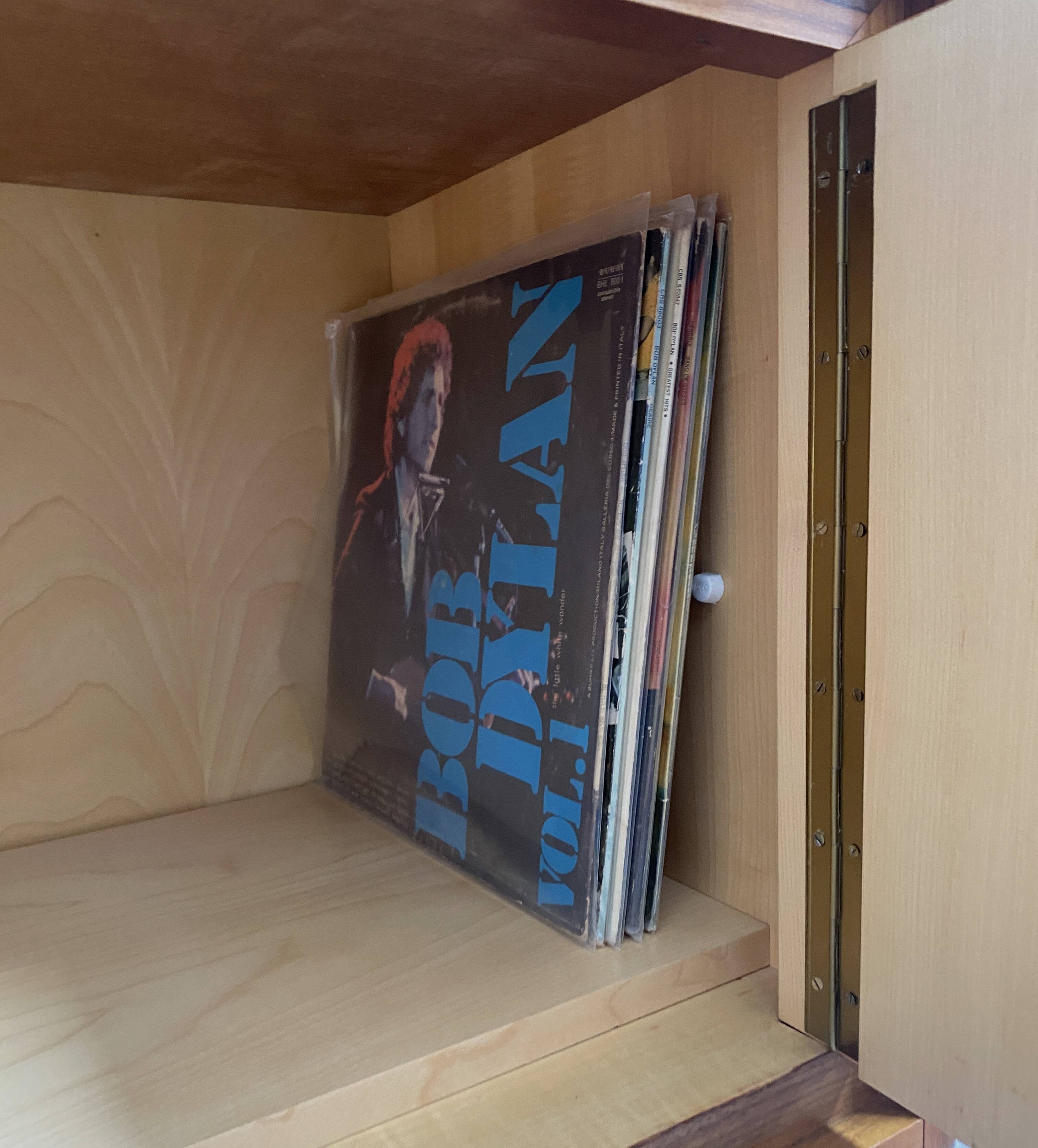 2-door wood sideboard or Record cabinet 1970s