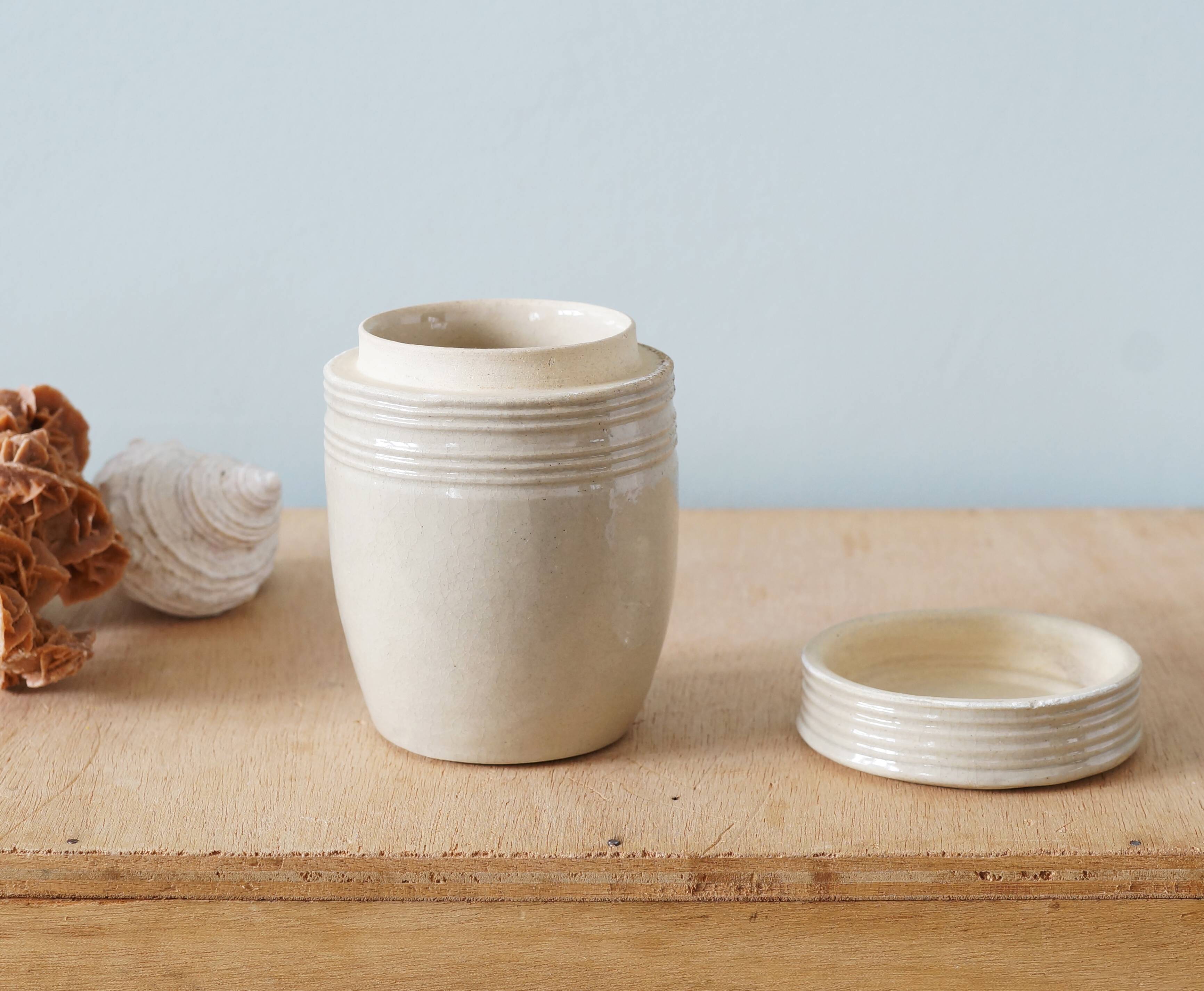 Creamy white stoneware box