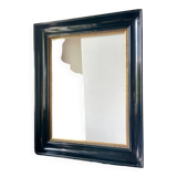 Cadre en bois ancien noir et doré 62 cm x 49 cm
