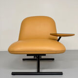 Fauteuil cuir design Jean Nouvel Pour Poltrona Frau fin 90 vintage