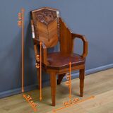 Set of 6 Rosewood Armchairs, Art Deco – 1910