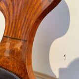 Biedermeier Ballon Chairs, Ash Veneer, Grey Velvet, Vienna, 1900, Set of 4