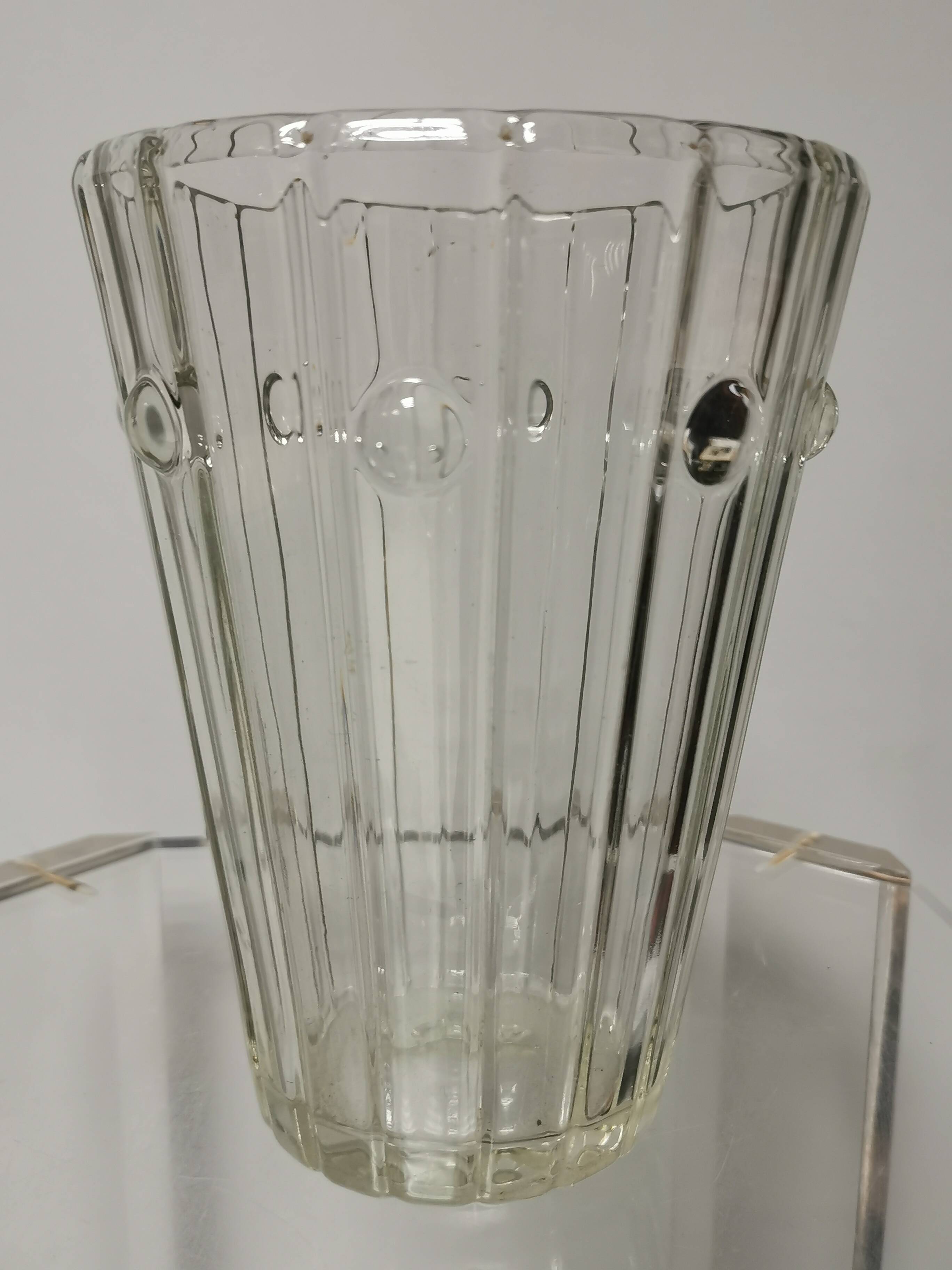 Stylish glass vase, art deco