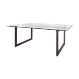 Sculptural Table low chic shabby brass of 1970