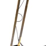 Lampe de table vintage verte et laiton, Italie 1960