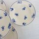 5 assiettes creuses anciennes modèle floral de la manufacture française de Badonviller
