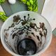 Cylindrical glass paste vase “cherry blossom”