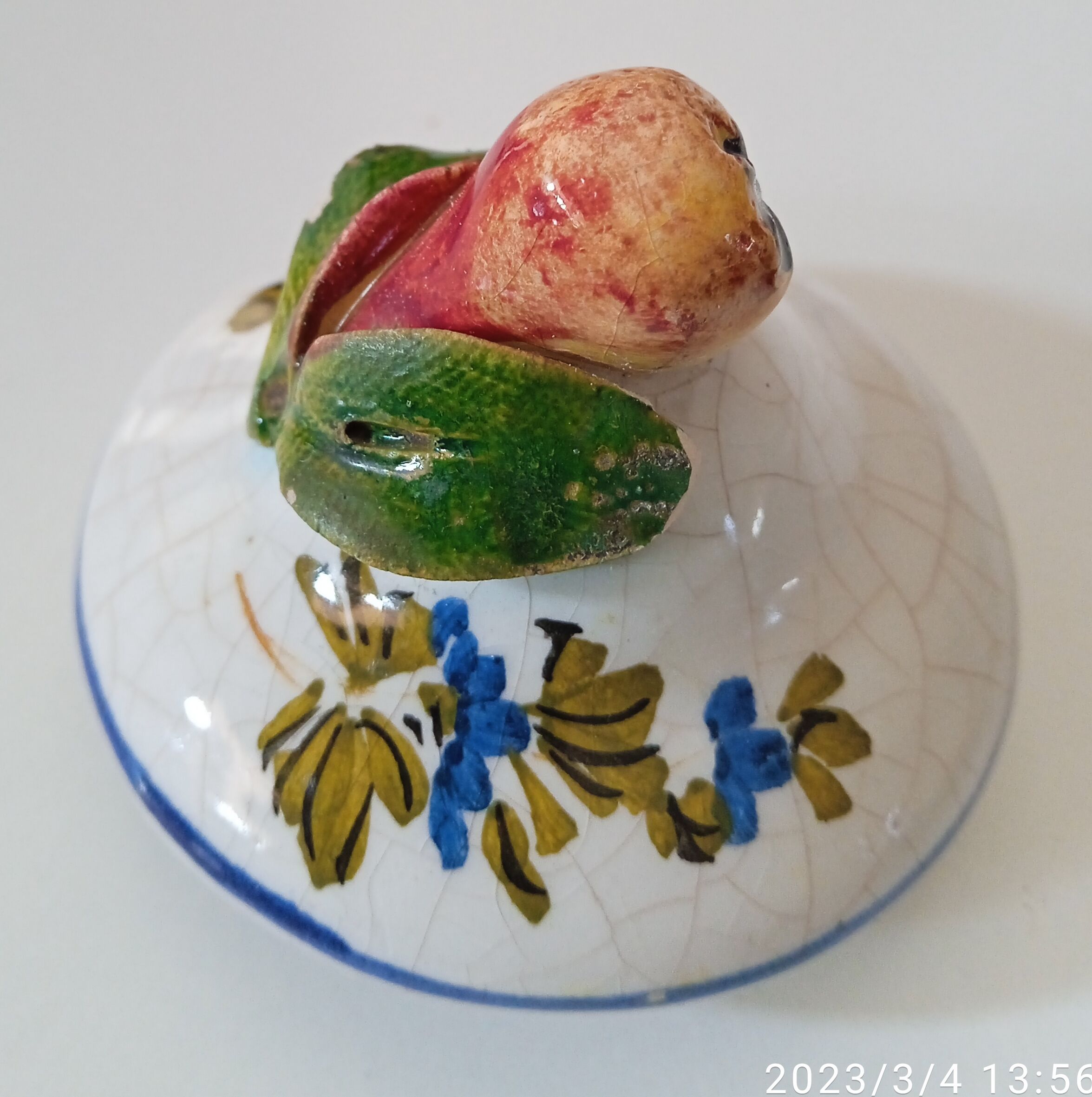 Small old earthenware spice pot