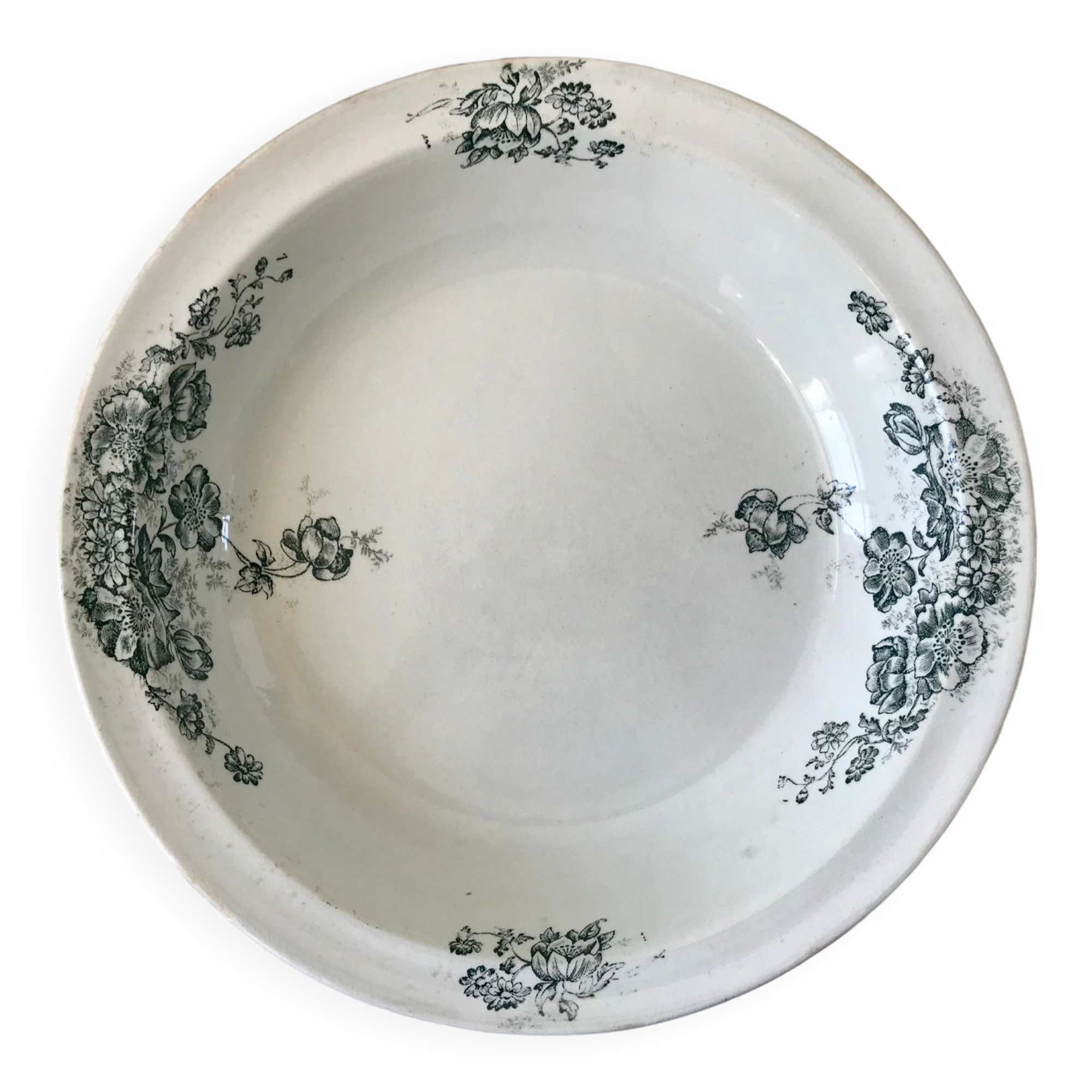 hollow dish in Iron Earth Bertrand Bordeaux model "Anémone" late nineteenth