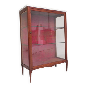 Vitrine en acajou avec