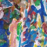 Pierre Lacroux (1909-1993) Gouache - 24 x 32 cm -landscape and character - 1978