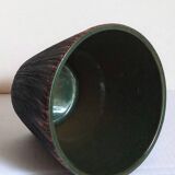 Cache-pot en terre émaillée griffée années 50