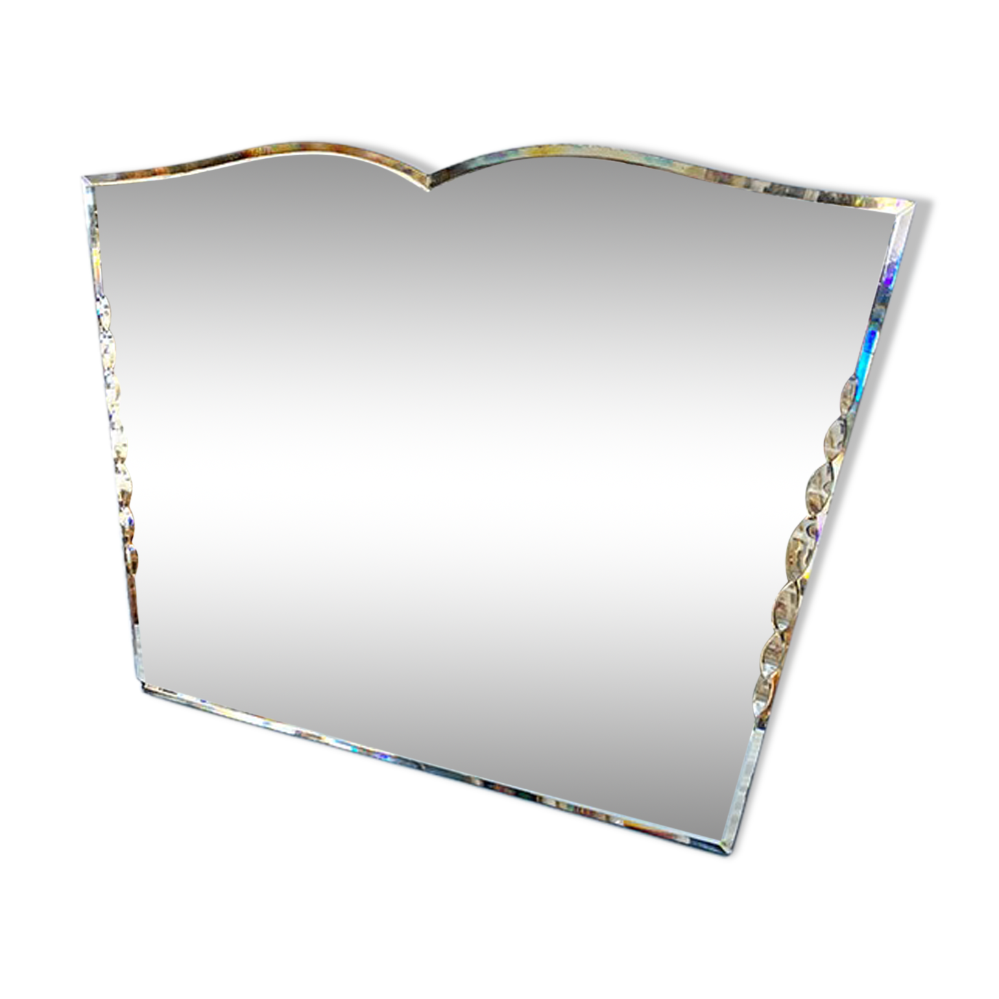 Beveled art deco mirror 58x42cm