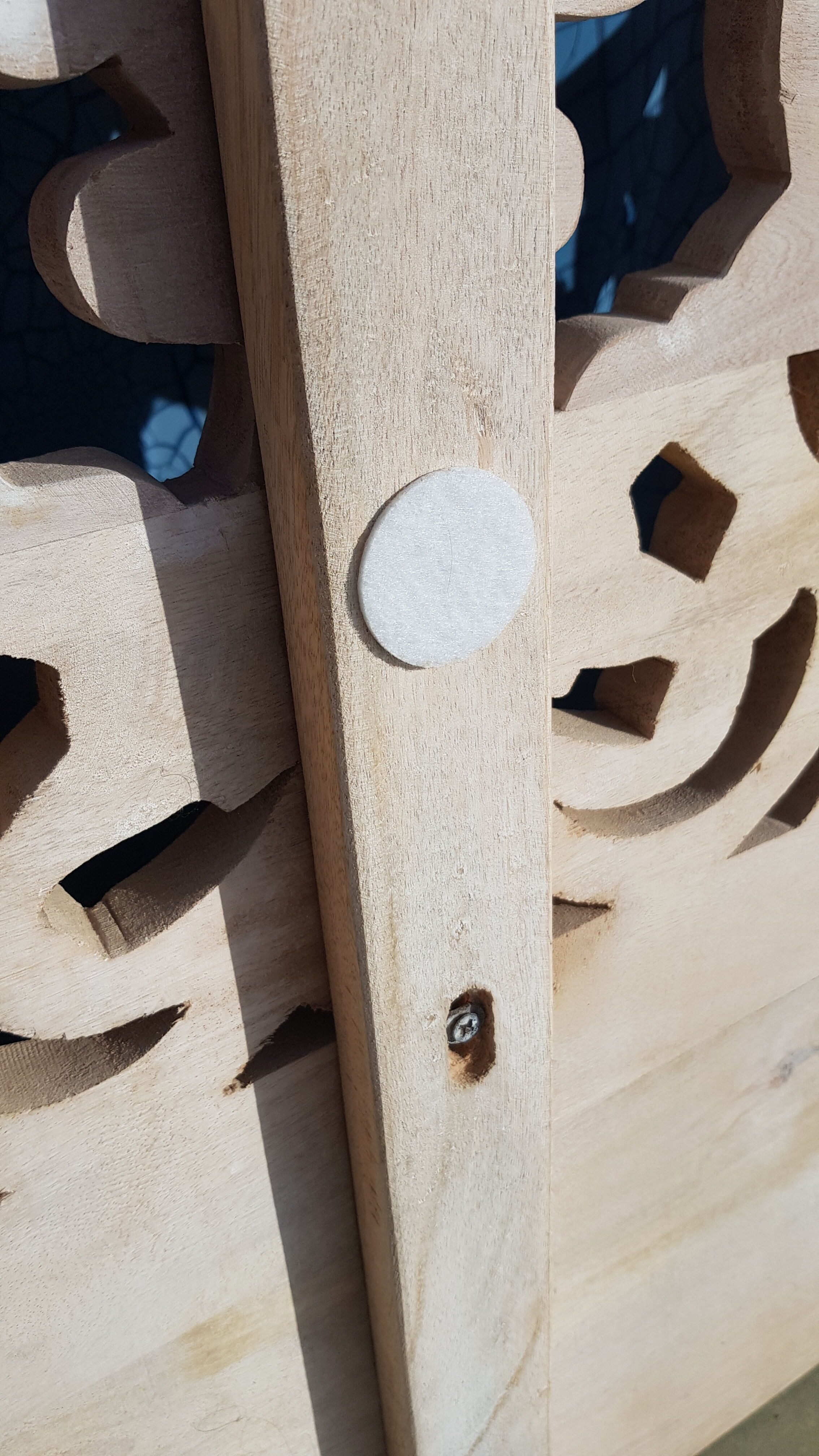 Carved mango headboard