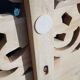 Carved mango headboard
