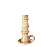 Bougeoir vintage en bois tourné artisanal