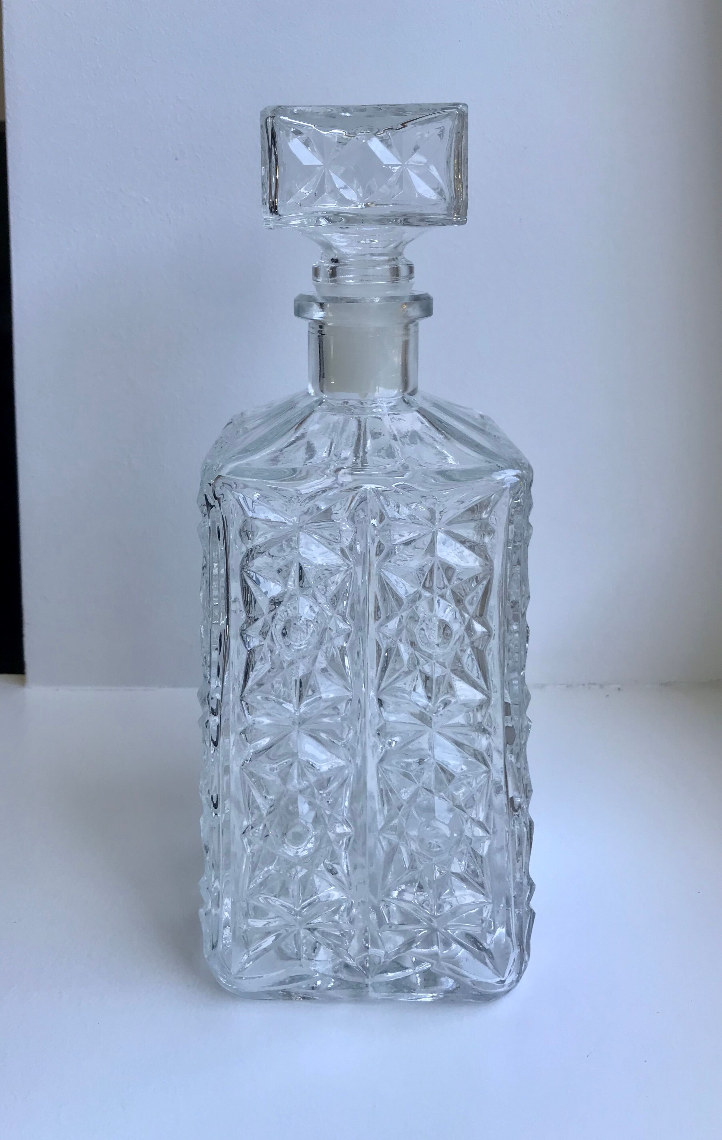 70s glass whiksy decanter