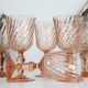 Set de 6 verres a vin rose