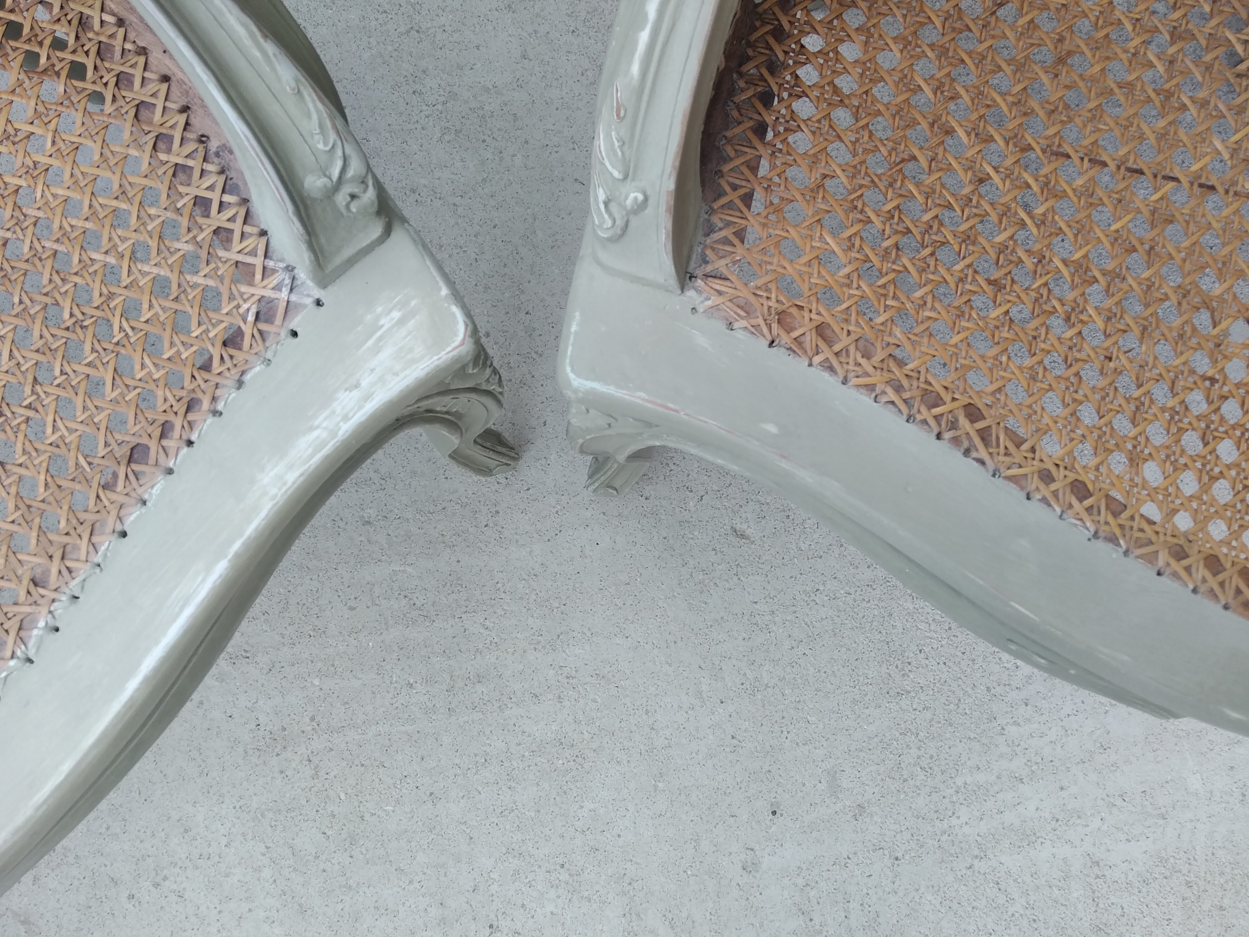 Salon Louis XV with double patinated cannage