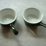 Pair of 2 cassollettes-ramekins-pans PILIVITE in fire porcelain