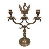 2-arm bronze candlestick, with eagle, 19th century