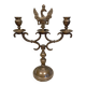 2-arm bronze candlestick, with eagle, 19th century